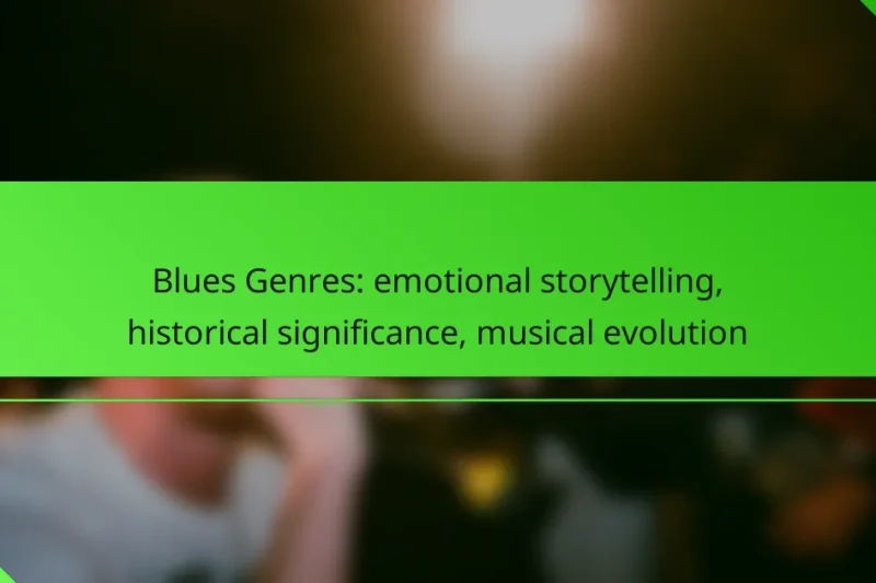 Blues Genres: emotional storytelling, historical significance, musical evolution