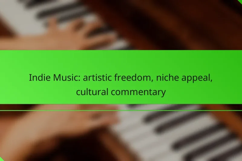 Indie Music: artistic freedom, niche appeal, cultural commentary