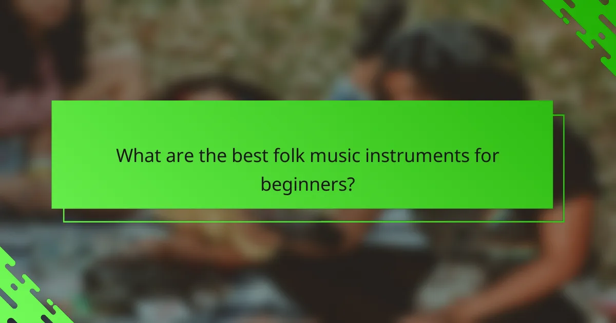 What are the best folk music instruments for beginners?
